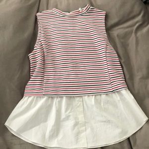 English Factory blouse. White, black and red